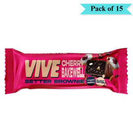 Vive Better Brownie Cherry Bakewell - Pack of 15 (40g each)