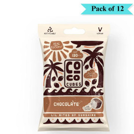 Coco Cubes Chocolate Coconut Snack - Pack of 12 (30g each)