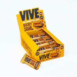 Vive Superchoc Gooey Caramel Plant Based Chocolate Bar - Pack of 12 (40g each)