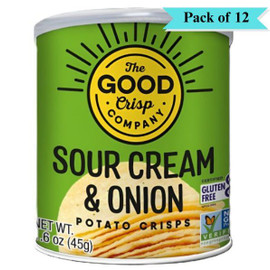 The Good Crisp Co Sour Cream and Onion Crisps - Pack of 12 (45g each)