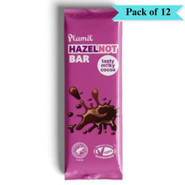 Plamil Hazelnut Chocolate Bar - Pack of 12 (40g each)