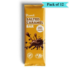 Plamil Salted Caramel Chocolate Bar - Pack of 12 (40g each)