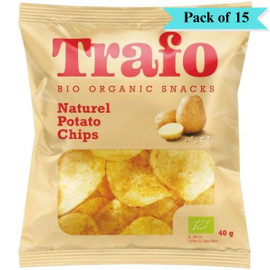 Trafo Organic Crisps Natural - Pack of 15 (40g each)