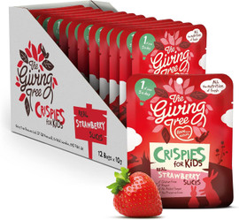 Giving Tree Snacks Freeze Dried Crispies Strawberry - Pack of 12 (10g each)