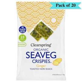 Clearspring Organic Seaveg Crispies Ginger - Pack of 20 (4g each)