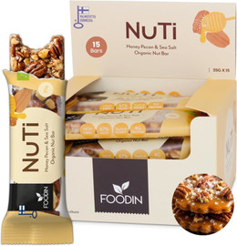 Foodin Honey Pecans & Sea Salt Bar - Pack of 15 (35g each)