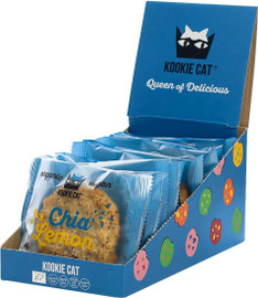 Kookie Cat Chia & Lemon Cookie - Pack of 12 (50g each)