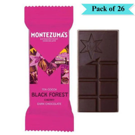 Montezumas Chocolate Black Forest Dark Chocolate Cherry Mini Bar - Pack of 26 (25g each)