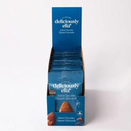 Deliciously Ella Salted Chocolate Dipped Almonds - Pack of 12 (27g each)