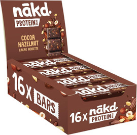 Nakd Protein Cocoa Hazelnut Bar - Pack of 16 (45g each)