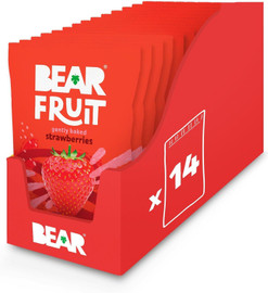 BEAR Fruit Gently Baked Strawberries - Pack of 14 (35g each)