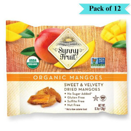 Sunny Fruit Dried Mango Organic - Pack of 12 (20g each)