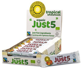 Tropical Wholefoods Vegan Organic Mango & Brazil Bar - Pack of 18 (40g each)