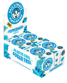 Milliways Food Peppermint Power Chewing Gum - Pack of 12 (19g each)