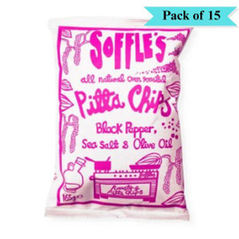 Soffles Pitta Chips Black Pepper - Pack of 15 (60g each)