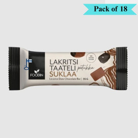 Foodin Licorice Date Bar Chocolate - Pack of 18 (35g each)