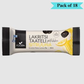 Foodin Licorice Date Bar Lemon - Pack of 18 (35g each)