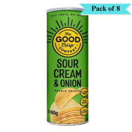 The Good Crisp Co Sour Cream and Onion - Pack of 8 (160g each)