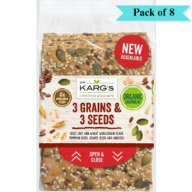Dr Karg Organic Wholegrain 3 + 3 Crispbread - Pack of 8 (200g each)