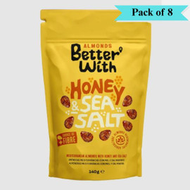 Better With Honey & Sea Salt Almonds - Pack of 8 (140g each)