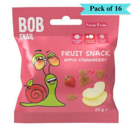 Bob Snail Apple Strawberry Fruit Bites - Pack of 16 (20g each)