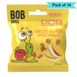 Bob Snail Multifruit Fruit Bites - Pack of 16 (20g each)