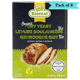 Bioreal Organic Active Dry Yeast - Pack of 8 (5x9g each)