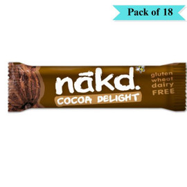 Nakd Cocoa Delight Gluten Free Bars - Pack of 18 (35g each)