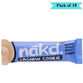 Nakd Cashew Cookie Gluten Free Bar - Pack of 18 (35g each)