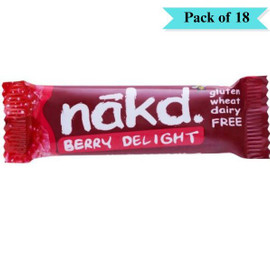 Nakd Berry Delight Gluten Free Bars - Pack of 18 (35g each)