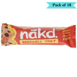 Nakd Bakewell Tart Gluten Free Bar - Pack of 18 (35g each)