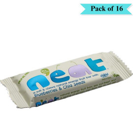 N'eat Natural Energy Blueberries & Chia Seeds Bar - Pack of 16 (45g each)