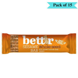Bettr Vegan Organic Gluten Free Sesame Bar - Pack of 15 (30g each)