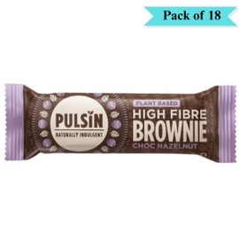 Pulsin Choc Hazelnut & Peanut Brownie - Pack of 18 (35g each)