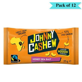 Johnny Cashew Honey & Sea Salt - Pack of 12 (25g each)
