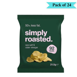 Simply Roasted Sea Salt & Cider Vinegar Crisps - Pack of 24 (21.5g each)