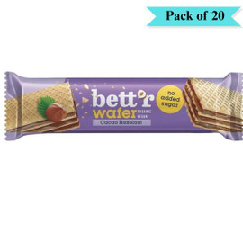 Bettr Organic No Added Sugar Wafer Hazelnut Cacao Cream - Pack of 20 (30g each)