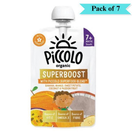Piccolo Organic Superboost Banana Coconut & Passionfruit - Pack of 7 (100g each)