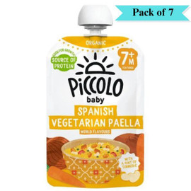 Piccolo Organic Spanish Vegetarian Paella Stage 2 - Pack of 7 (130g each)