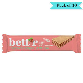 Bettr Hazelnut Cacao Cream Filled Wafer - Pack of 20 (30g each)