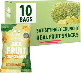 Soul Fruit Freeze Dried Jackfruit Crisps - Pack of 10 (20g each)