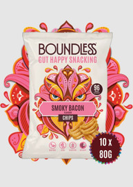 Boundless Smoky Bacon Chips - Pack of 10 (80g each)