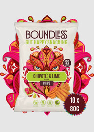 Boundless Chipotle Lime Chips - Pack of 10 (80g each)