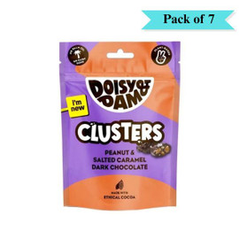 Doisy & Dam Peanut Salted Caramel Clusters - Pack of 7 (80g each)