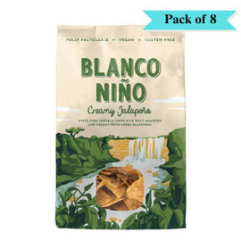 Blanco Nino Creamy Jalapeno Tortilla Chips - Pack of 8 (170g each)