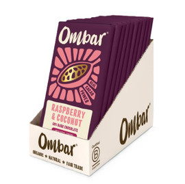 Ombar Raspberry & Coconut Centres - Pack of 10 (70g each)