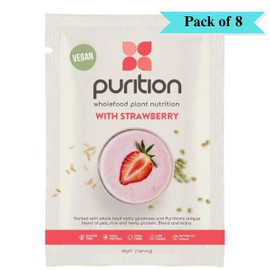Purition Wholefood Nutrition Strawberries - Pack of 8 (40g each)