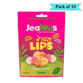 Jealous Sweets Fizzy Lips Grapefruit Peach - Pack of 10 (125g each)