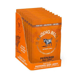 Raging Bull Peppered Beef Jerky - Pack of 10 (28g each)