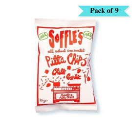 Soffles Chilli Garlic Pitta Chips - Pack of 9 (165g each)
